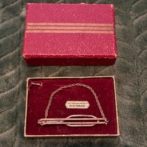 Vintage Hayward Tie Bar Clip Chain In Original Box